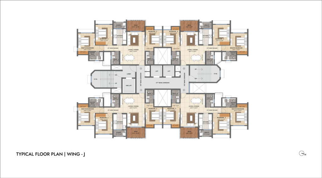 CASA BELVEDERE WING J FLOOR PLAN 2